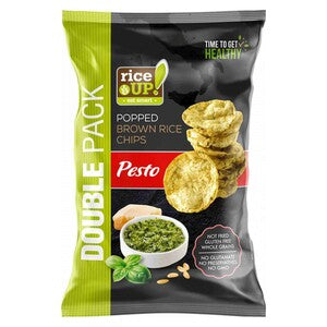 Rice Up! Popped Brown Rice Chips With Pesto 120 .