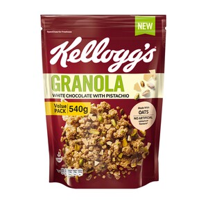 Kellogg's Granola White Chocolate With Pistachio.