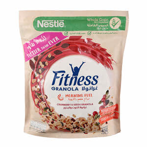 Nestle Fitness Seeds and Cranberry Granola with .