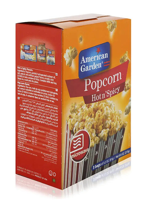 American Garden Microwave Popcorn Hot & Spicy 297Gm