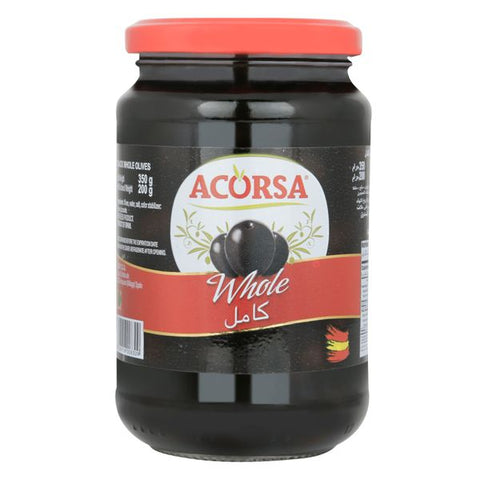 Acorsa Whole Blk Olive 350Gm