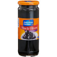American Garden Black Olives Pitted 450G