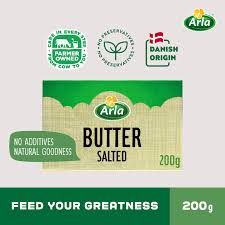 Arla Organic Butter Lightlt Salted 200Gm