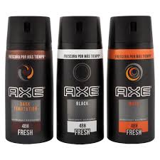 Axe 3In1 Bundle Offer Axe Deodorant Body Spray Black+Musk+Dark Temptation 150Ml