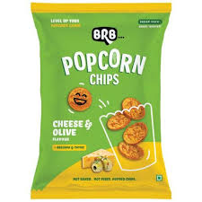 Brb Popcorn Chips Cheese & Olive 48G