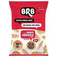 Brb Popped Potato Chips Sweet Chipotle 25G