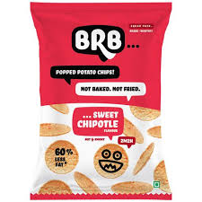 Brb Popped Potato Chips Sweet Chipotle 48G