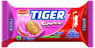 Britannia Tiger Cream Strawberry Biscuit