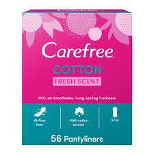 Carefree Cotton Fresh Scent 58Pcs