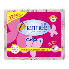 Charmee Feminine Pads Cottony Wings 12 Pads