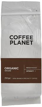 Coffee Planet Organic Medium Roast Ground 250Gm