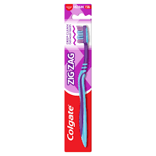 Colgate Adult Zig Zag Purple & White Medium Brista Manual Toothbrush