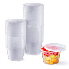 Deli Plastic Food Storage Container 16Oz Airtight With Lids