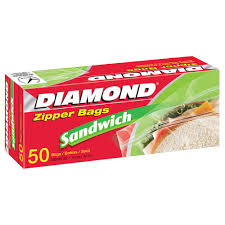 Diamond Sandwich Zipper Bags 50Pcs
