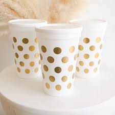 Dot White Plastic Cup