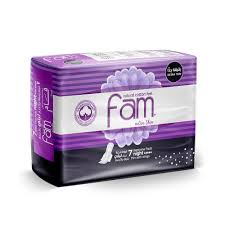 Fam Natural Cotton Feel Extra Thin Wings Night Sanitry 7S