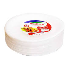 Foodpack Round Foam Plates 9 25Pcs