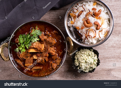 Ghee Rice With Beef curry