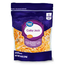 Great Value Colby & Monterey Jack Cheese 226Gm