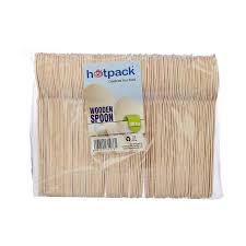 Hotpack Wooden Spoon 100Pcs