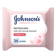 Johnsons Micellar Wipes Refreshing Normal Skin 25Pcs