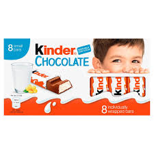 Kinder Chocolate Orange & White 8 Bars 100Gm