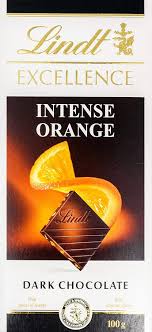 Lindt Excellence Intense Orange Dark Chocolate 100Gm