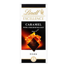 Lindt Excellence Caramel & Sea Salt Touch Chocolate 100Gm