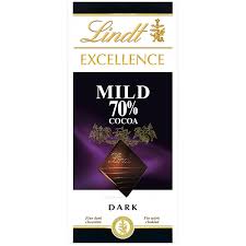 Lindt Excellence Mild 70% Dark Cocoa Chocolate Bar 100G