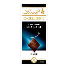 Lindt Excellence Sea Salt Touch Chocolate 100Gm