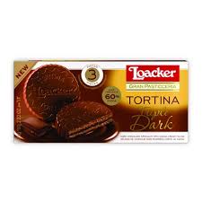 Loacker Tortina Dark Biscuits Dark Chocolate 63G