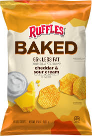Ruffles Baked Cheddar Sour Cream Chips 184G