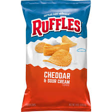 Ruffles Cheddar & Sour Cream Flavored Potato Chips 184Gr