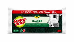 Scotch Brite Classic Nail Saver Scrub Sponge 2+1