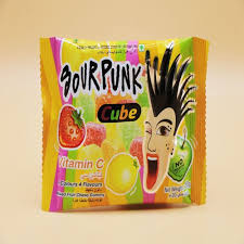 Sour Punk Cube Vitamin C Mix Fruit Chewy Gummy