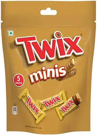 Twix Minis Caremel Cookie Chocolate Bar Pouch 100Gm