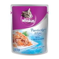 Whiskas Purrfectly Fish With Tuna & Salmon Wet Cat Food 85G