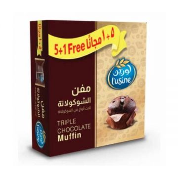 L Usine Tripple Chocolate Muffin 6x60gm