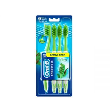 Oral B Cross Action Neem Toothbrush 6ct