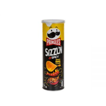 Pringles Potato Chips Sizzlin Spicy Bbq 160gm