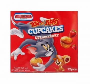 Americana Tom & Jerry Cup Cake Strawberry 35gm