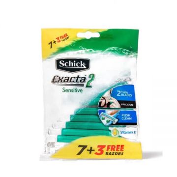 Schick Exacta 2 Sensitive Razor For Men 7+3s