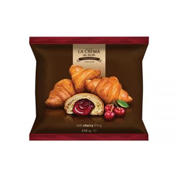 La Crema Mini Croissant Cherry 210gm