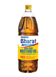 Bharat 100% Pure Kachhi Ghani Mustard Oil with Vitamins A & D, 1 Liter
