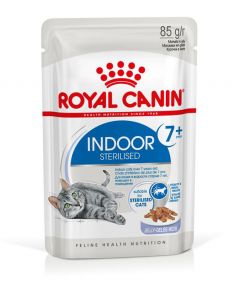 Royal Canin Indoor Sterilised 7+ in Jelly Wet Cat Food 85g Pouch
