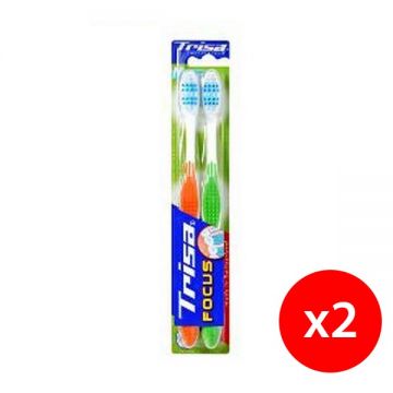 Trisa Focus Pro Soft Clean Toothbrush 2+2