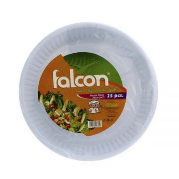 Falcon Plastic White Round Plate 19"