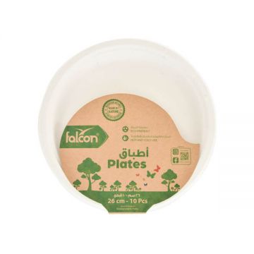 Falcon Biodegradable Plain Plate 10" Pack Of 10 Pcs