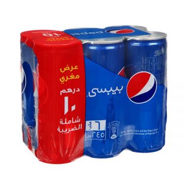 Pepsi Soft Drink 6x245ml