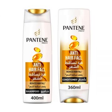 Pantene Hair Shampoo Anti hairfall 400ml+ Conditioner 360ml